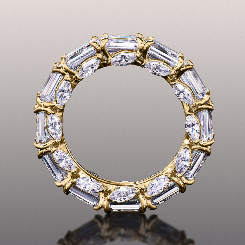 The Grün Eternity Ring with 18KT Yellow Gold / Lab / 11 Cut Diamond in 14KT Yellow Gold / Lab / 11 view 4
