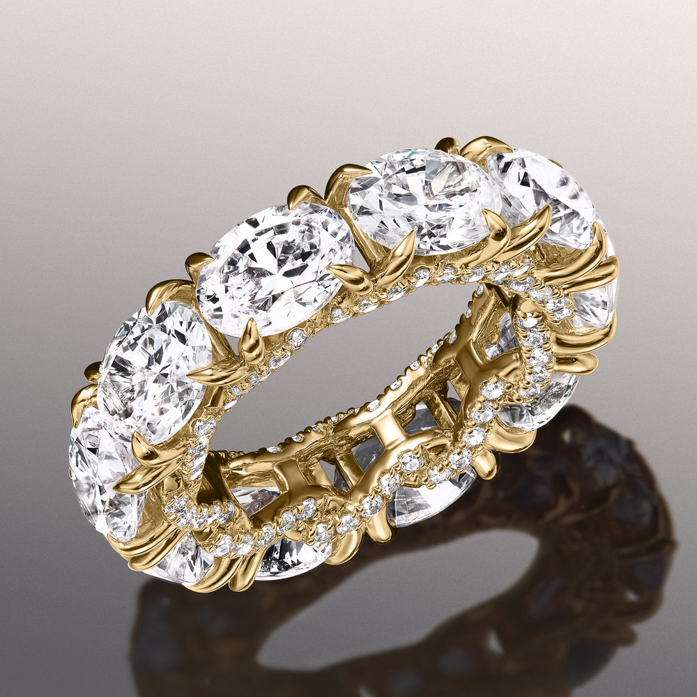 The Blake Eternity Ring with 18KT Yellow Gold / Lab / 10 3/4 Cut Diamond in 14KT Yellow Gold / Lab / 10 3/4 view 3
