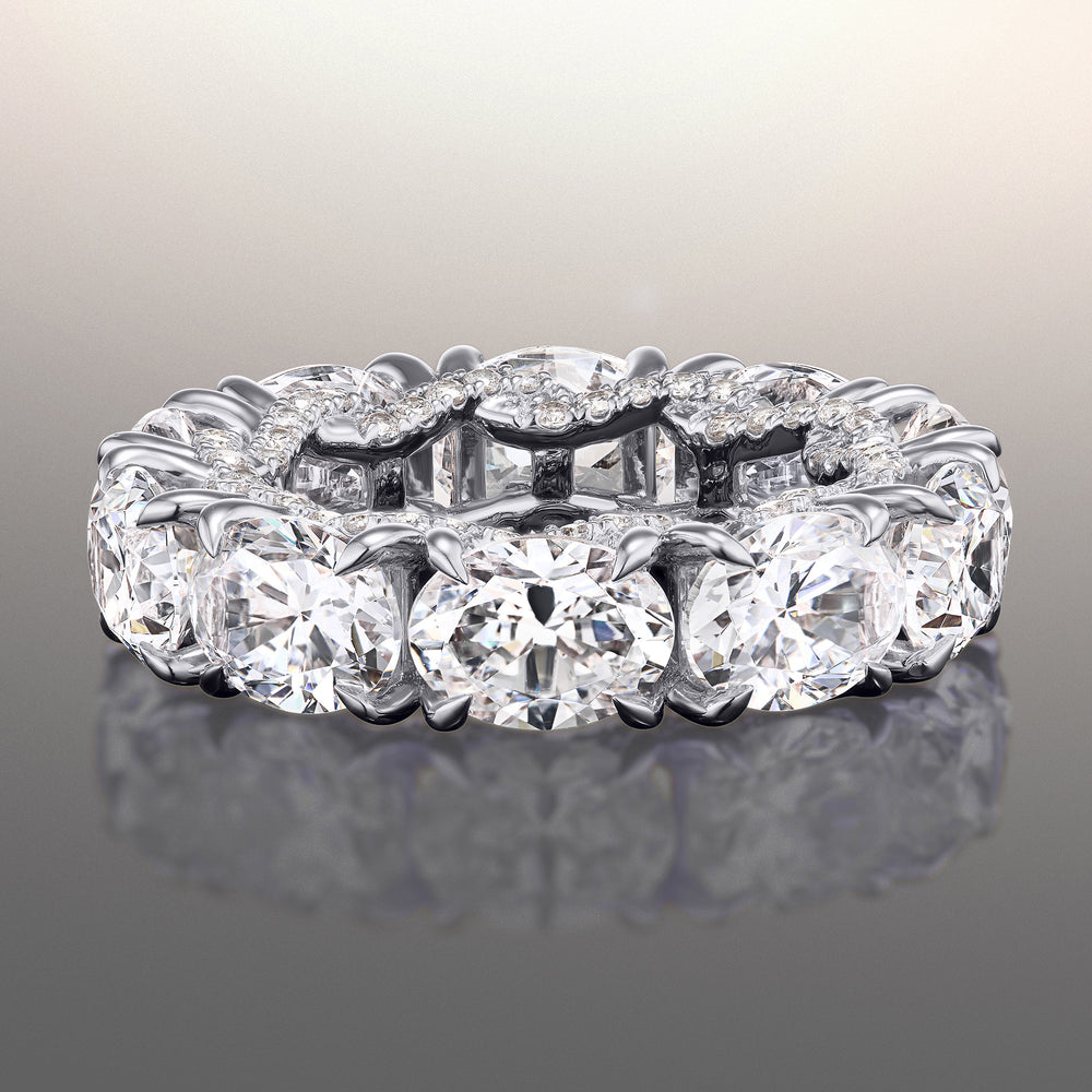 The Blake Eternity Ring with Platinum / Lab / 10 3/4 Cut Diamond in 14KT Platinum / Lab / 10 3/4 view 1
