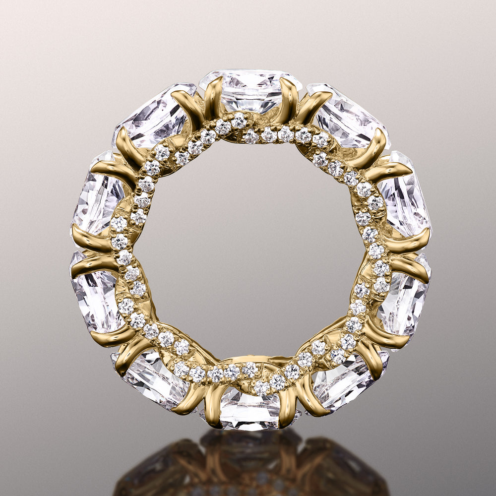 The Blake Eternity Ring with 18KT Yellow Gold / Lab / 10 3/4 Cut Diamond in 14KT Yellow Gold / Lab / 10 3/4 view 4
