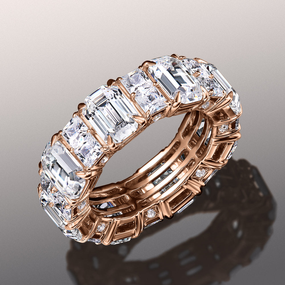 The Duveneck Eternity Ring with 18KT Rose Gold / Lab / 11 7/8 Cut Diamond in 14KT Rose Gold / Lab / 11 7/8 view 3

