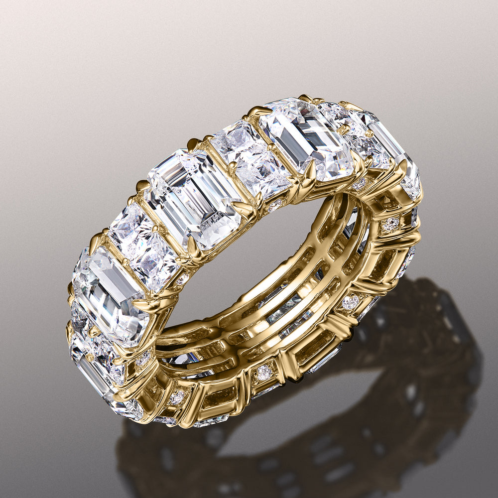 The Duveneck Eternity Ring with 18KT Yellow Gold / Lab / 11 7/8 Cut Diamond in 14KT Yellow Gold / Lab / 11 7/8 view 3
