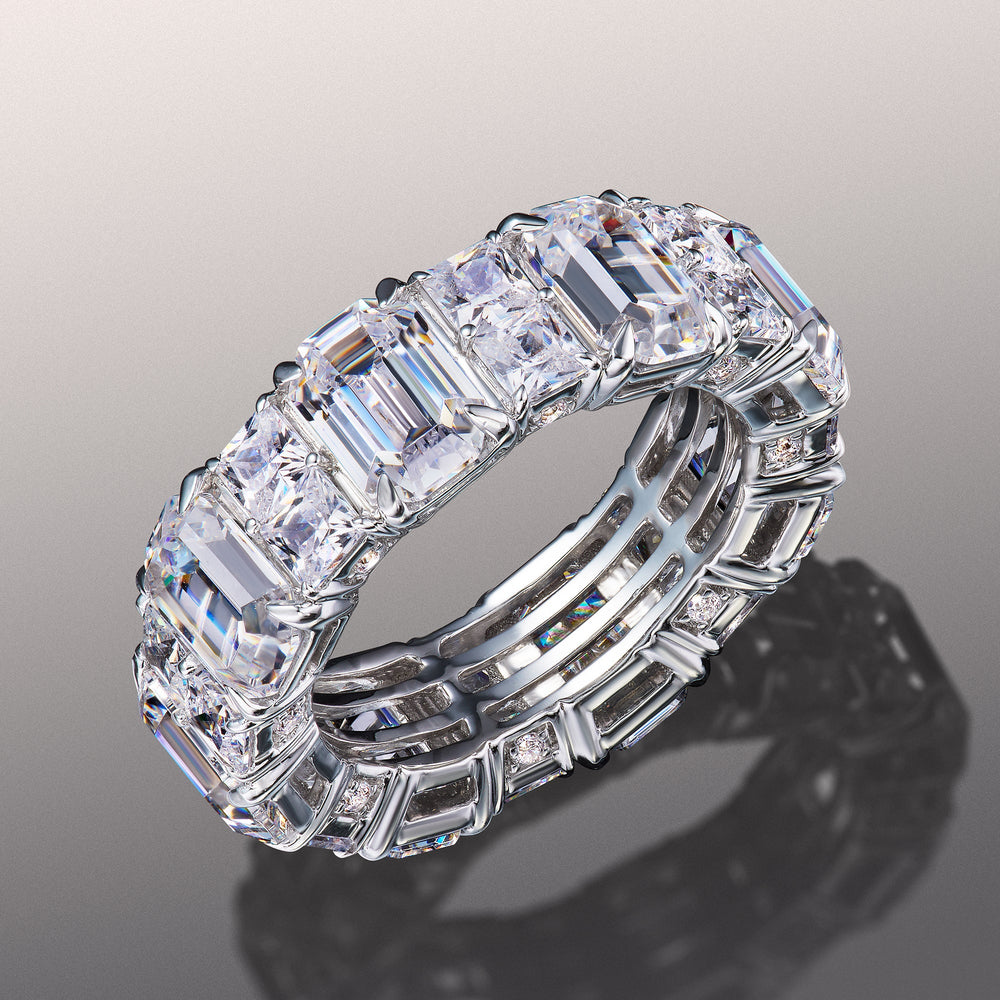 The Duveneck Eternity Ring with Platinum / Lab / 11 7/8 Cut Diamond in 14KT Platinum / Lab / 11 7/8 view 3
