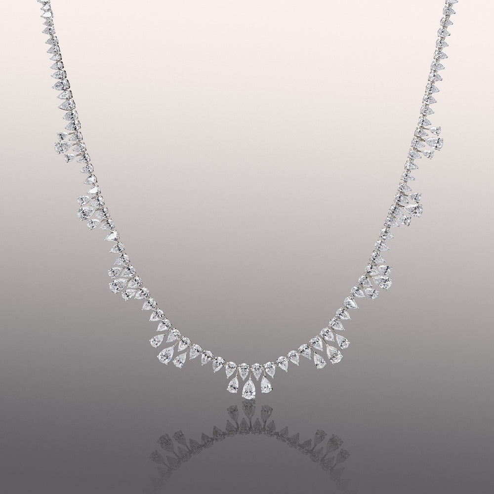 The Durand Necklace with 18KT White Gold / Lab / 57 1/2 Cut Diamond in 14KT White Gold / Lab / 57 1/2 view 1
