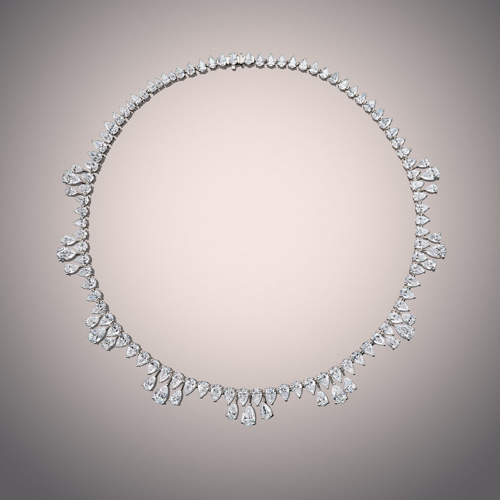 The Durand Necklace with 18KT White Gold / Lab / 57 1/2 Cut Diamond in 14KT White Gold / Lab / 57 1/2 view 3
