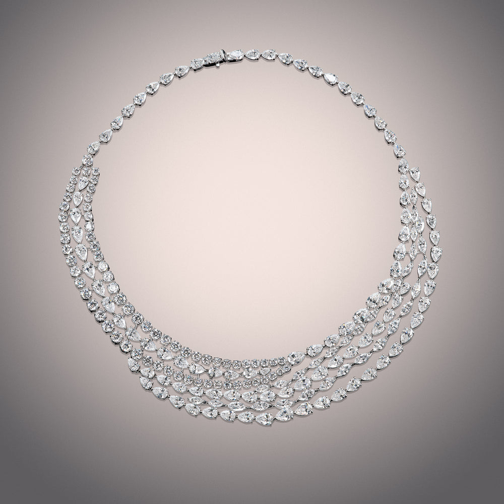 The Ernst Necklace with 18KT White Gold / Lab / 53 1/10 Cut Diamond in 14KT White Gold / Lab / 53 1/10 view 3
