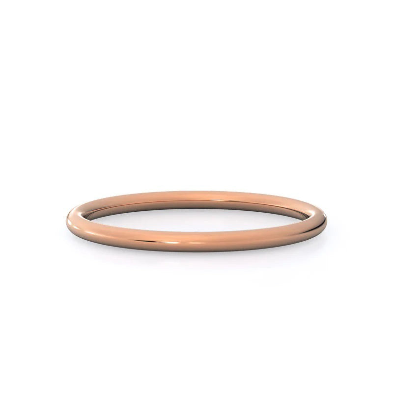Poise Basket Wedding Band with 18KT Rose Gold Cut Diamond in 14KT Rose Gold view 1

