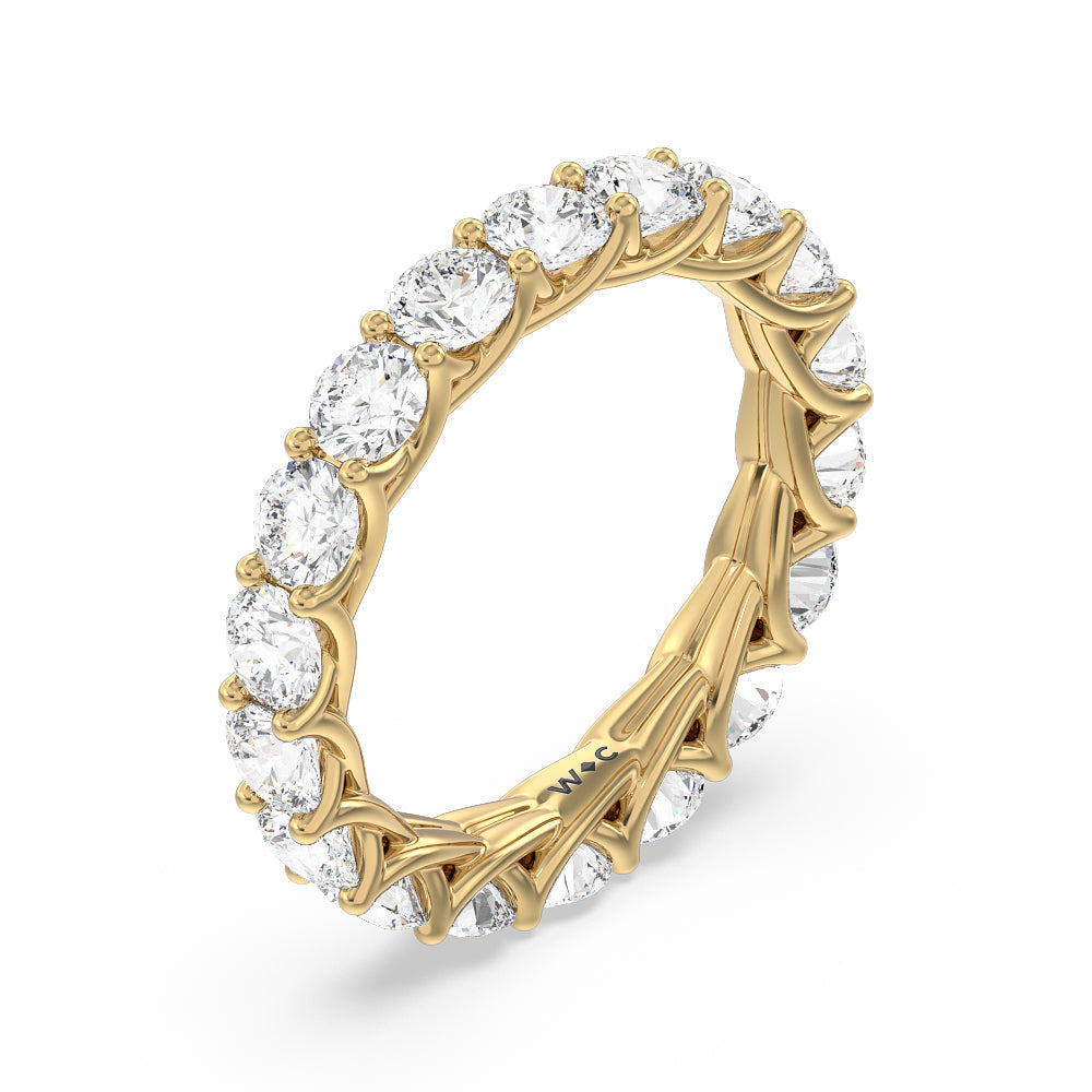 Cable Diamond Eternity Ring (E+ VS+) with 18KT Yellow Gold / Lab / 3 5/8 Cut Diamond in 14KT Yellow Gold / Lab / 3 5/8 view 3
