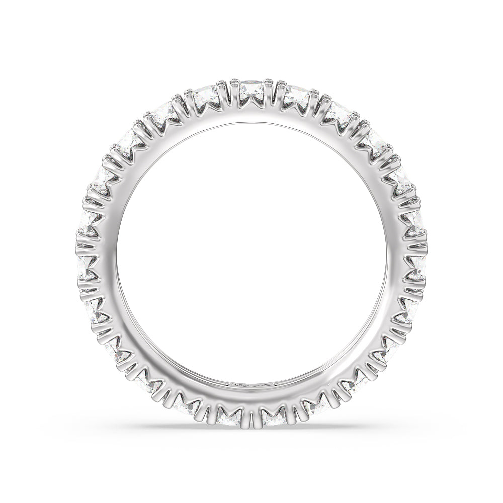 Four-Claw Diamond Eternity Ring (E+ VS+) with Platinum / Lab / 2 Cut Diamond in 14KT Platinum / Lab / 2 view 2
