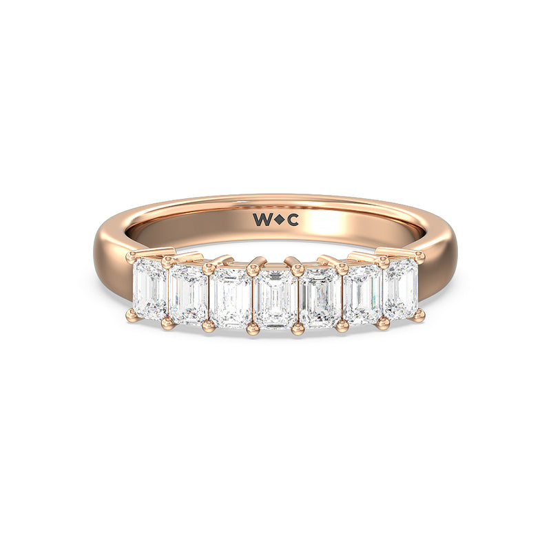 Seven Stone Emerald Cut Diamond Ring (F/G SI+)