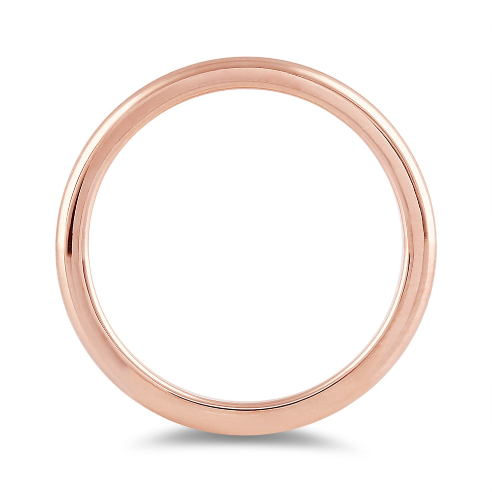 Women's High Dome Comfort Fit Band with 18KT Rose Gold / 1.5 Cut Diamond in 14KT Rose Gold / 1.5 view 4
