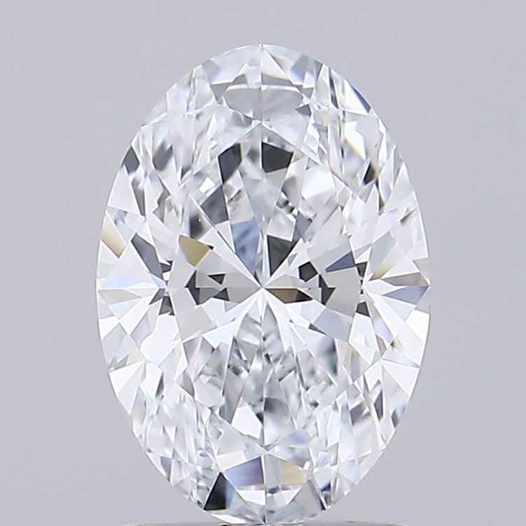1.66 Carat Oval Lab Diamond with  Cut Diamond in 14KT  view 1
