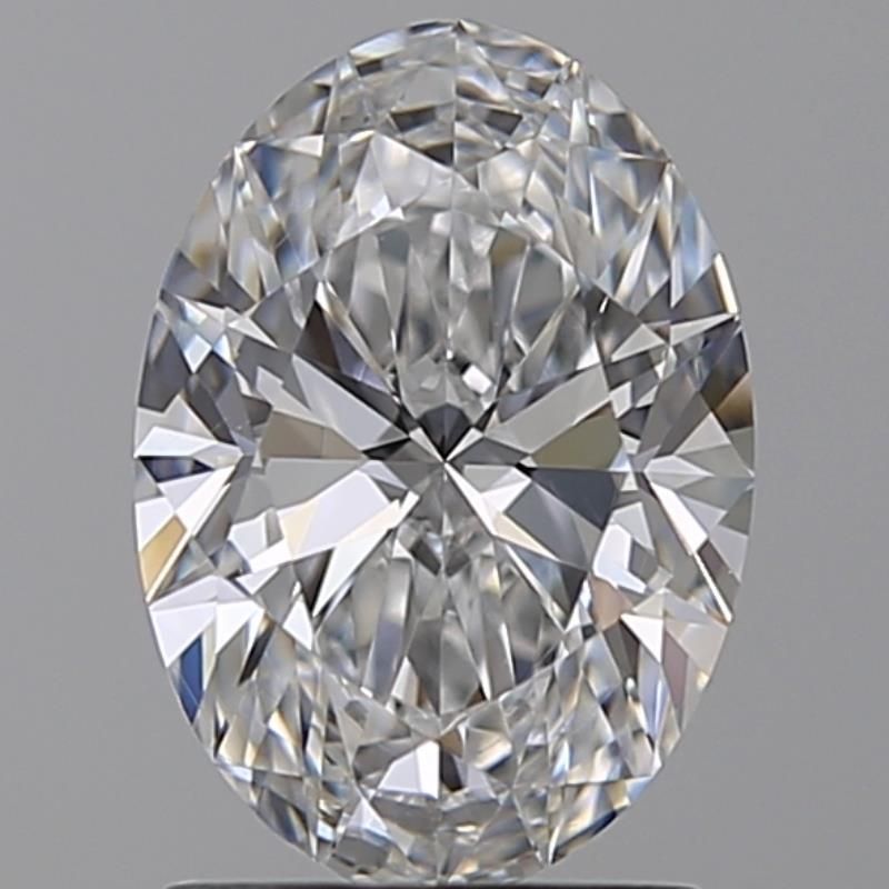 1.7 Carat Oval Natural Diamond with  Cut Diamond in 14KT  view 1
