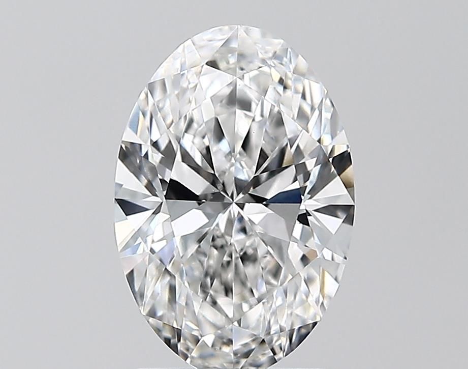 2.0 Carat Oval Lab Diamond with  Cut Diamond in 14KT  view 1
