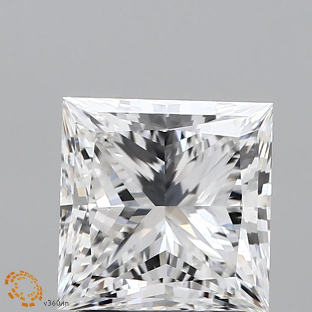 2.01 Carat Princess Lab Diamond with  Cut Diamond in 14KT  view 1
