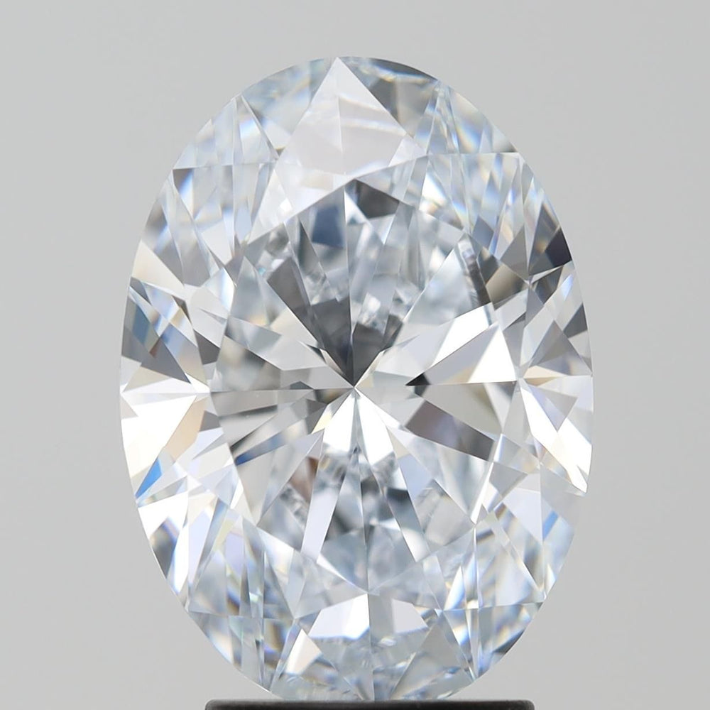 3.52 Carat Oval Lab Diamond with  Cut Diamond in 14KT  view 1
