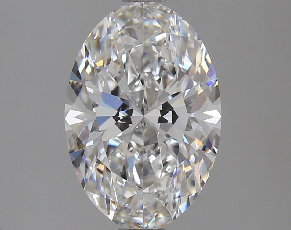 2.27 Carat Oval Lab Diamond with  Cut Diamond in 14KT  view 1

