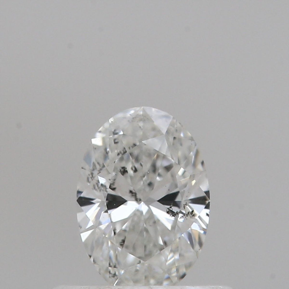 0.41 Carat Oval Natural Diamond with  Cut Diamond in 14KT  view 1
