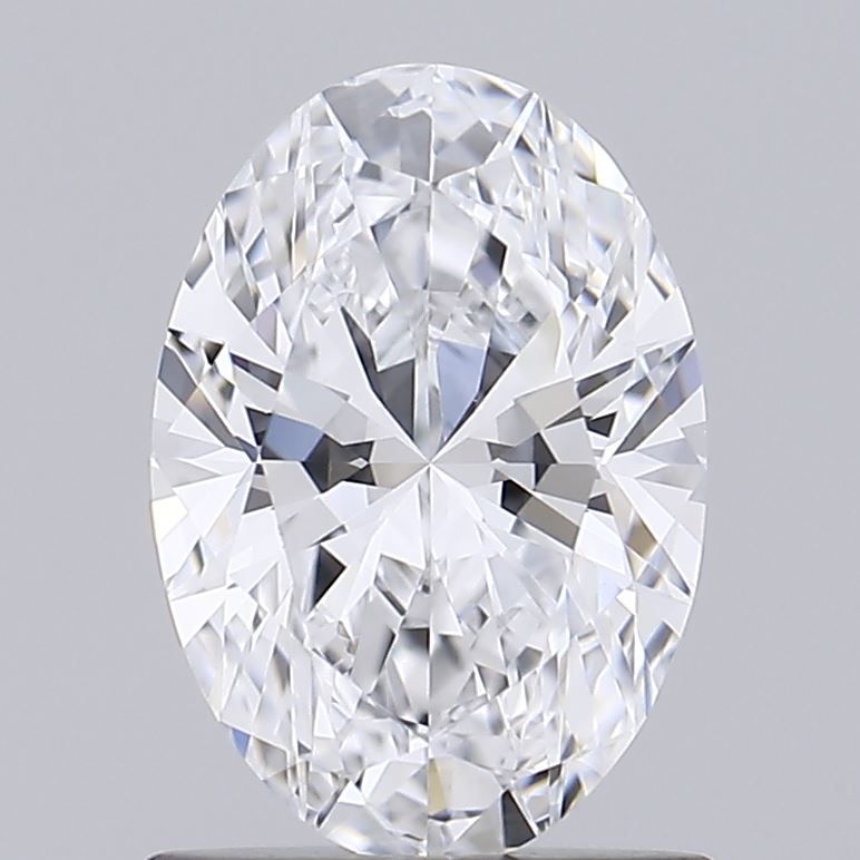 1.04 Carat Oval Lab Diamond with  Cut Diamond in 14KT  view 1
