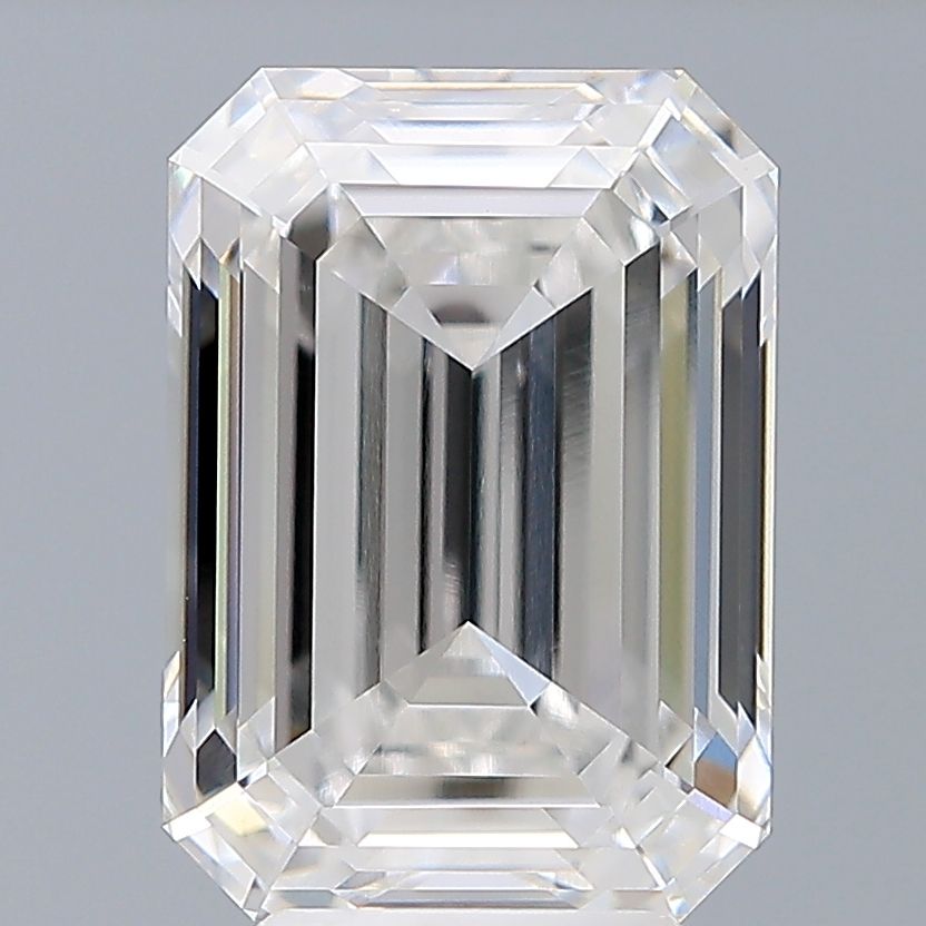 5.15 Carat Emerald Lab Diamond with  Cut Diamond in 14KT  view 1
