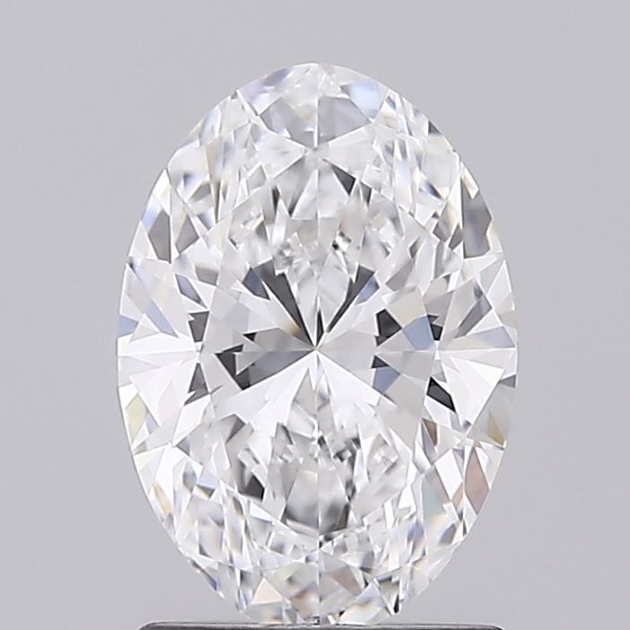 1.36 Carat Oval Lab Diamond with  Cut Diamond in 14KT  view 1
