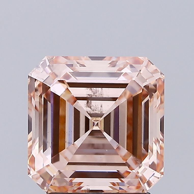 3.02 Carat Emerald Lab Diamond with  Cut Diamond in 14KT  view 1

