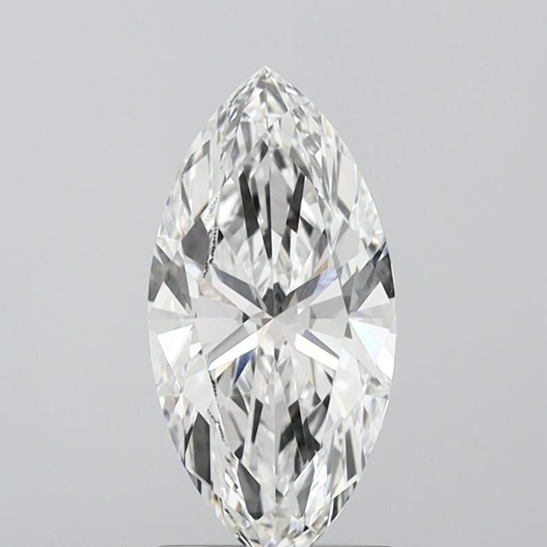 1.5 Carat Marquise Lab Diamond with  Cut Diamond in 14KT  view 1
