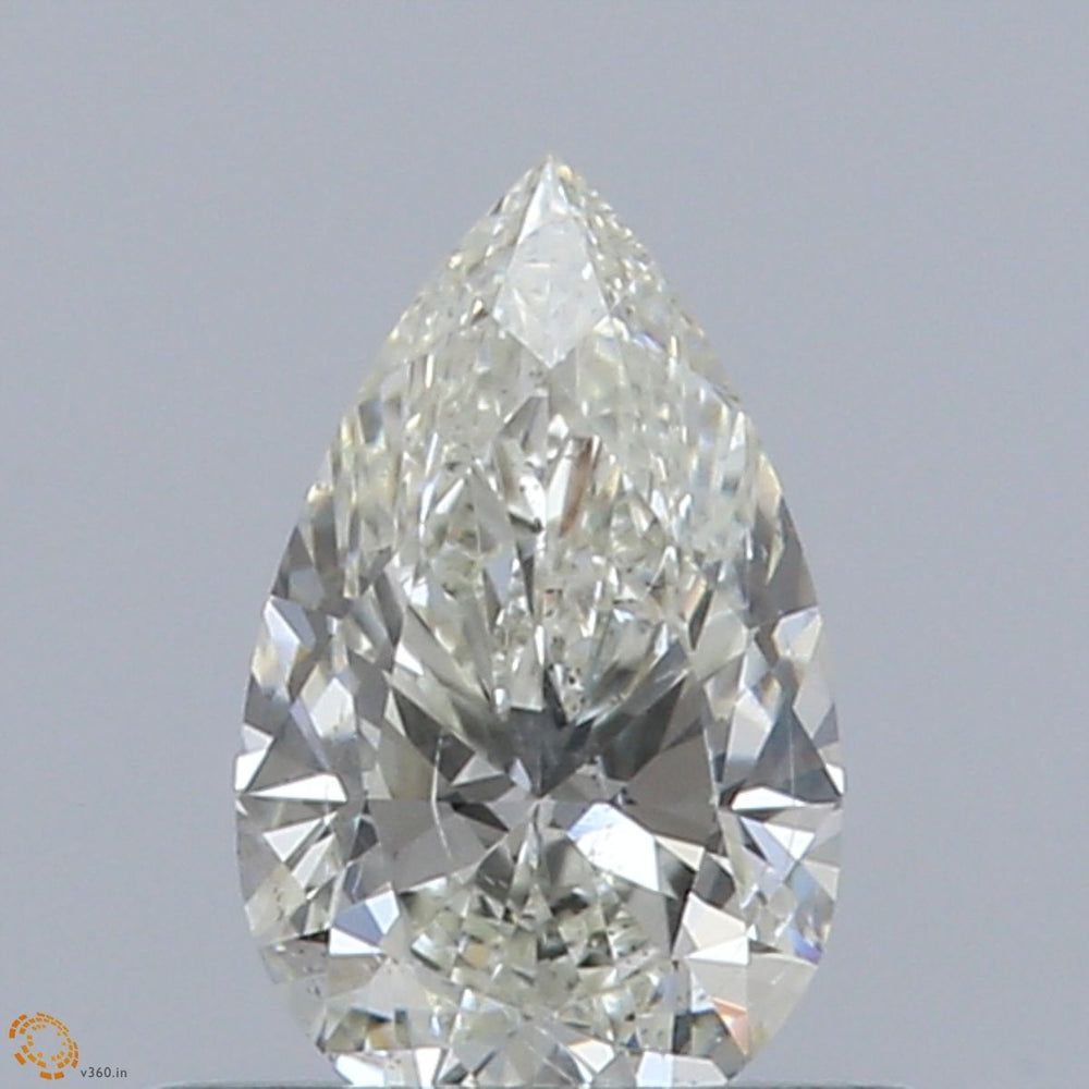 0.5 Carat Pear Natural Diamond with  Cut Diamond in 14KT  view 1
