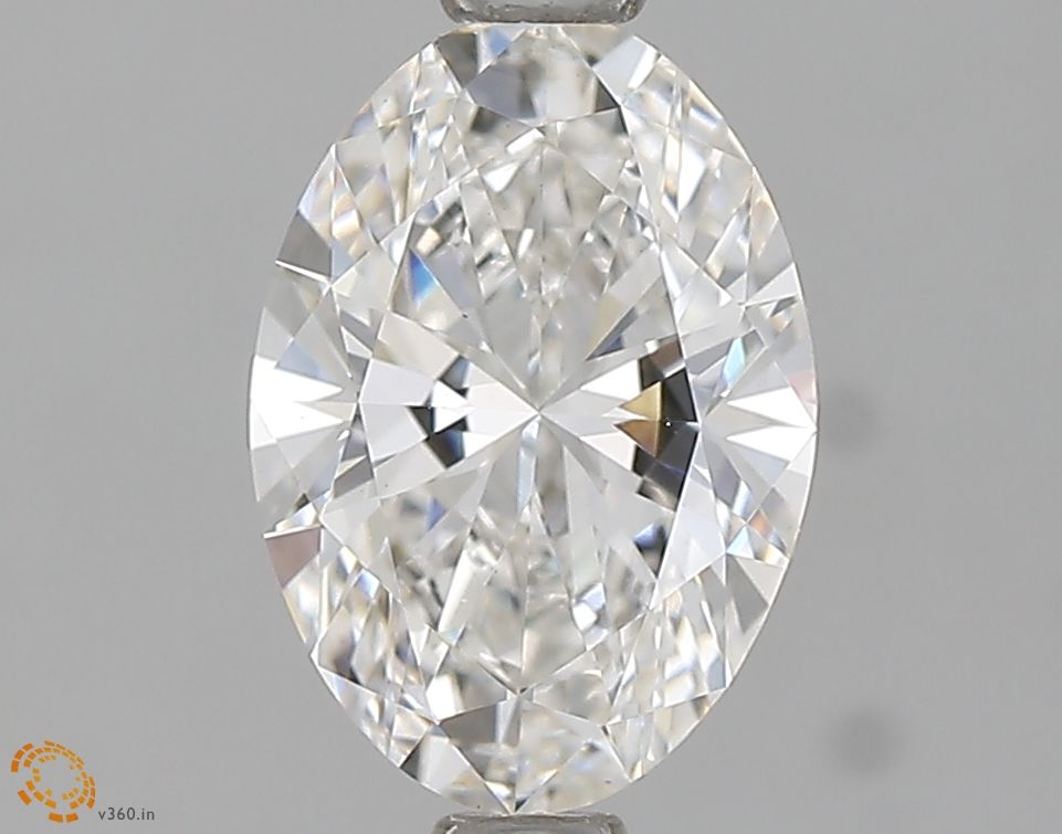 1.0 Carat Oval Lab Diamond with  Cut Diamond in 14KT  view 1
