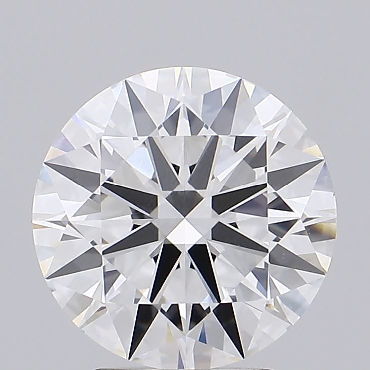 3.51 Carat Round Lab Diamond with  Cut Diamond in 14KT  view 1
