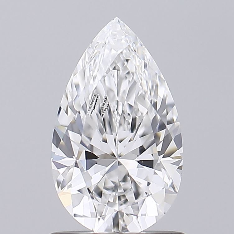 1.01 Carat Pear Lab Diamond with  Cut Diamond in 14KT  view 1
