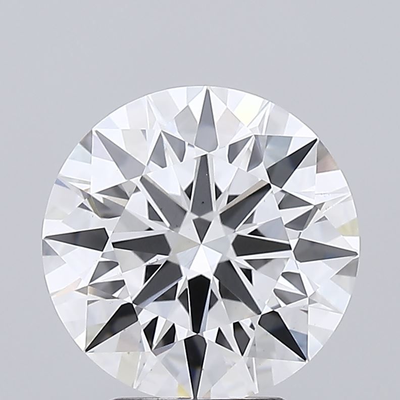 4.0 Carat Round Lab Diamond with  Cut Diamond in 14KT  view 1
