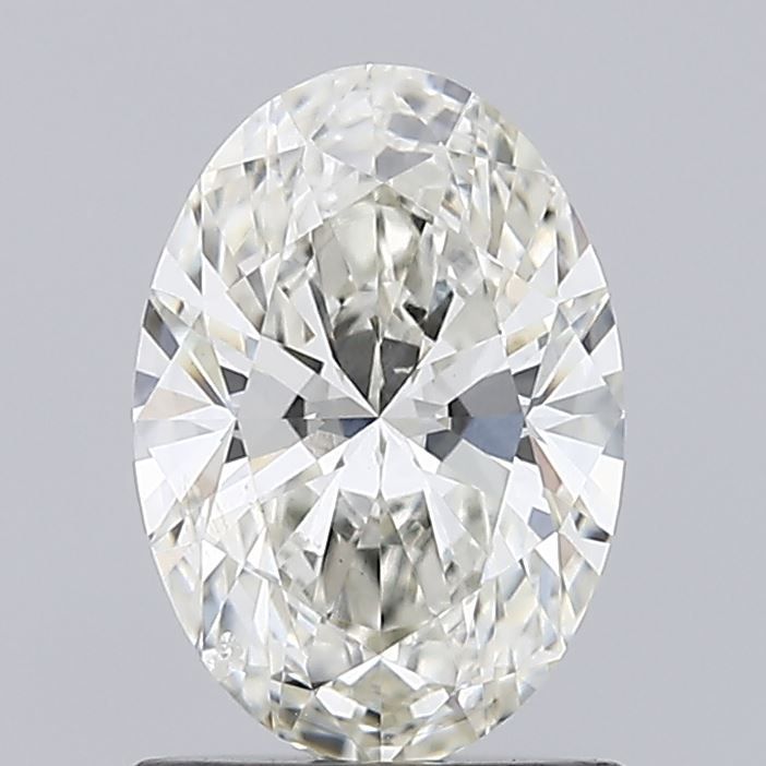 1.16 Carat Oval Lab Diamond with  Cut Diamond in 14KT  view 1

