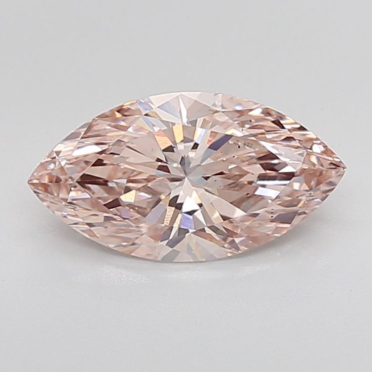 2.59 Carat Marquise Lab Diamond with  Cut Diamond in 14KT  view 1
