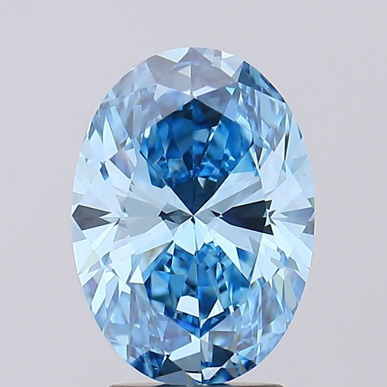 2.6 Carat Oval Lab Diamond with  Cut Diamond in 14KT  view 1
