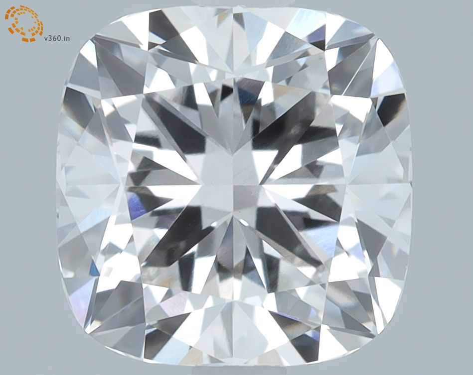 2.33 Carat Cushion Lab Diamond with  Cut Diamond in 14KT  view 1

