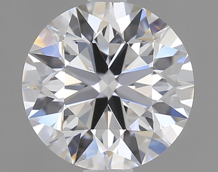 1.28 Carat Round Lab Diamond & 1.3 Carat Round Lab Diamond with  Cut Diamond in 14KT  view 1

