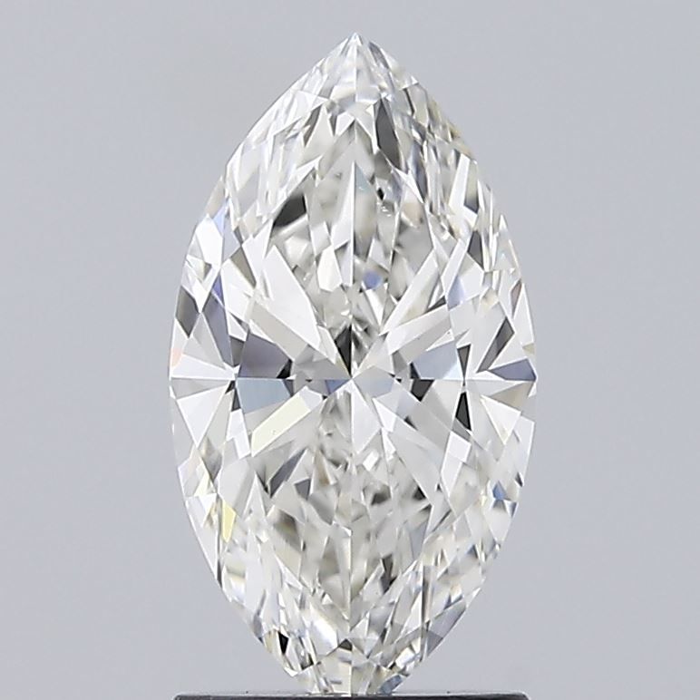 1.51 Carat Marquise Lab Diamond with  Cut Diamond in 14KT  view 1
