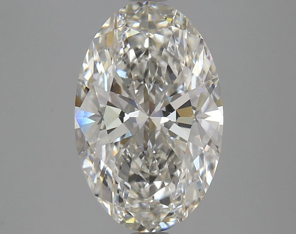 3.83 Carat Oval Lab Diamond with  Cut Diamond in 14KT  view 1

