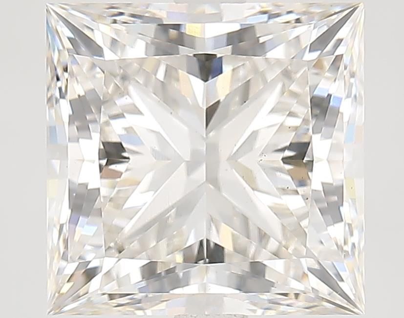 5.42 Carat Princess Lab Diamond with  Cut Diamond in 14KT  view 1
