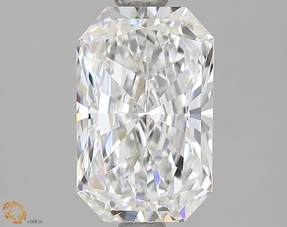 1.53 Carat Radiant Lab Diamond with  Cut Diamond in 14KT  view 1
