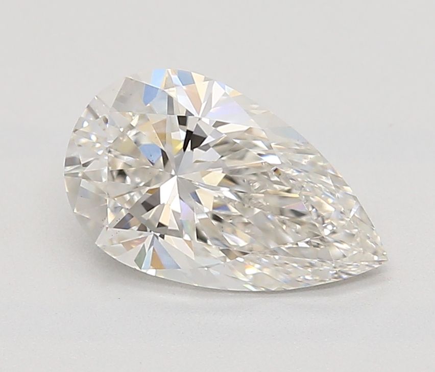 1.08 Carat Pear Lab Diamond with  Cut Diamond in 14KT  view 1
