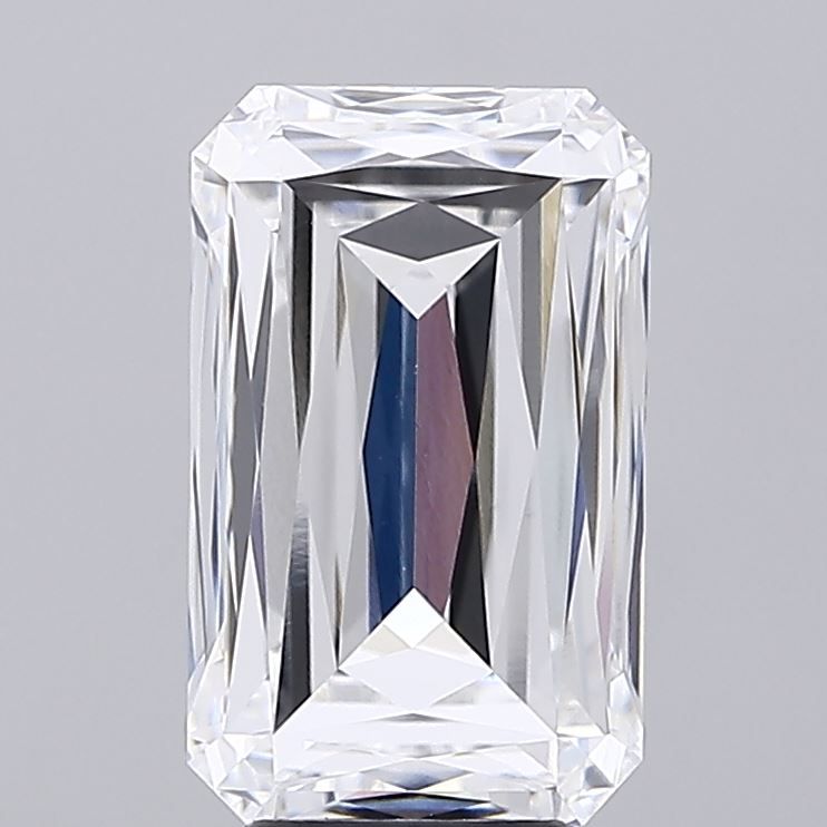 6.39 Carat Radiant Lab Diamond with  Cut Diamond in 14KT  view 1
