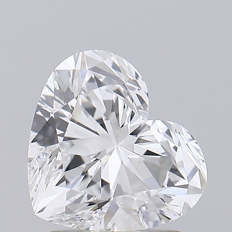 1.5 Carat Heart Lab Diamond with  Cut Diamond in 14KT  view 1
