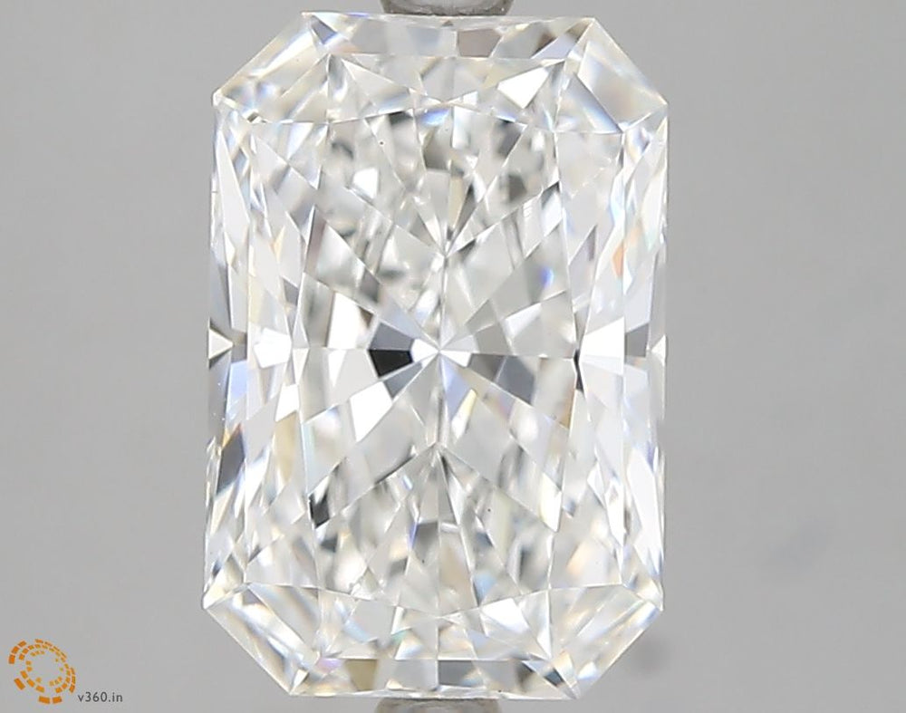 3.09 Carat Radiant Lab Diamond with  Cut Diamond in 14KT  view 1
