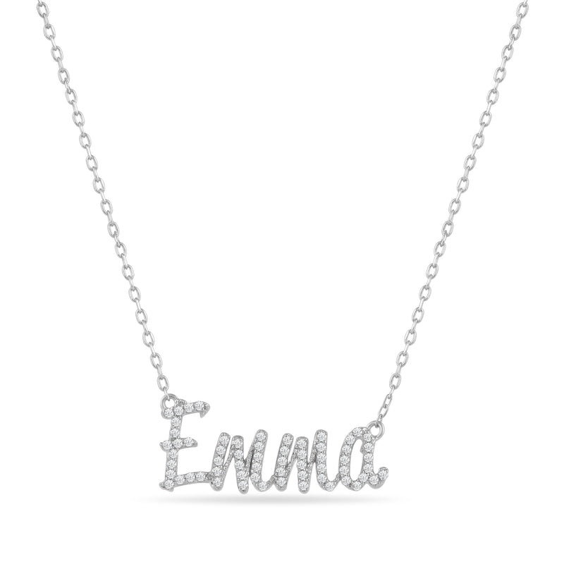 Personalized Name Necklace with Diamonds