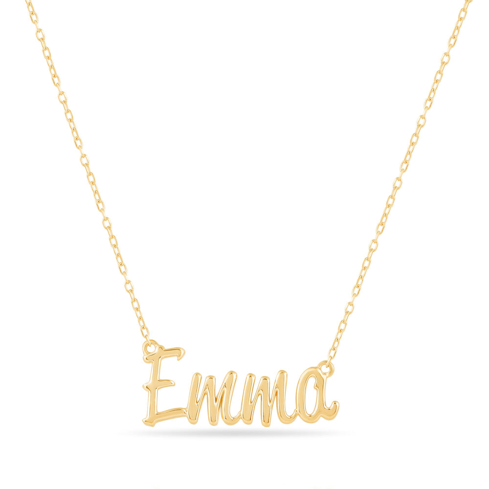 Personalized Name Necklace in Gold with 10 Cut Diamond in 14KT Yellow Gold view 1
