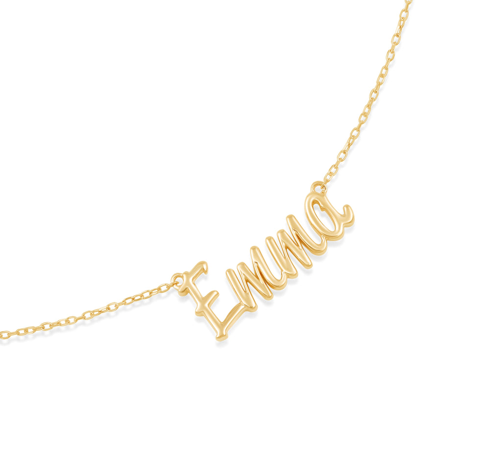 Personalized Name Necklace in Gold with 10 Cut Diamond in 14KT Yellow Gold view 6
