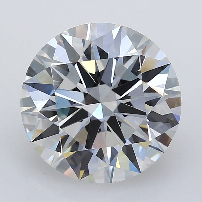 3.11 Carat Round Lab Diamond with  Cut Diamond in 14KT  view 1
