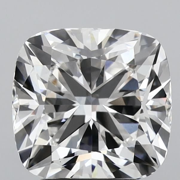 3.03 Carat Cushion Lab Diamond with  Cut Diamond in 14KT  view 1
